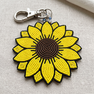 Luxury Seed Beads Beaded Embroidery <b>Keychain</b> Handmade Artistic Craft Cute Seed Beads Beaded Embroidery <b>Keychain</b> <b>Custom</b> Color - Product Image 3