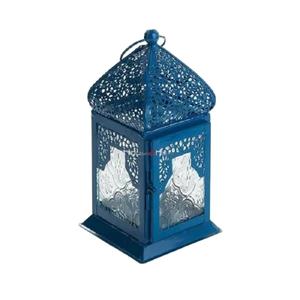 Venta Directa de Fábrica, Farolillo Metálico Azul Marroquí Hecho a Mano, Portavelas Colgante para Jardín, Decoración para Bodas, Hogar y Fiestas, Personalizable - Product Image 6
