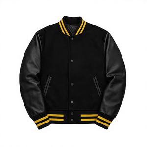 Chaqueta de Béisbol Universitaria Casual Bordada Personalizada para Hombre, Poliéster/Algodón, Ropa Urbana OEM - Product Image 1