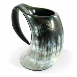 Mug à boire artisanal en corne de buffle avec poignée, style vintage, tasse à bière en corne naturelle, mug de taverne médiévale, grande capacité - Product Image 6