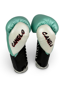 Gants de boxe professionnels Canelo No Boxing No Life en cuir de vache véritable pour entraînement MMA, avec lacets, support de poignet, légers - Product Image 3