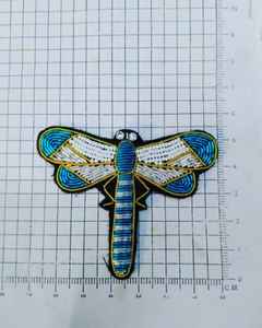 Parche/Broche Bordado de Libélula Azul y Blanco - Product Image 3