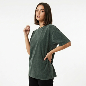 T-shirt en coton uni noir à manches courtes pour homme, coupe classique, col rond, jersey décontracté, couleur unie - Product Image 3