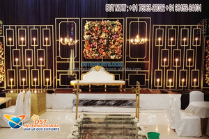 Trending Toronto Wedding Metallic Candle <b>Backdrop</b> <b>Stands</b> Western Style Wedding Stage Back Wall Outdoor Wedding Stage <b>Backdrop</b> Uk - Product Image 3