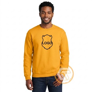 GREEK TREASURES Sweat-shirt en molleton à col rond pour homme, coupe classique, couleur unie, logo imprimé sur le devant, vêtement décontracté d'hiver, 100% coton - Product Image 3