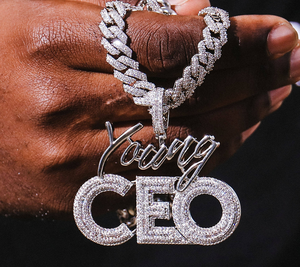 Colgante de Lujo Personalizado con Nombre de Rey, con Letras, de Moissanita con Engaste de Bisel, Certificado IGI, Grande, Estilo Hip Hop, de Acero Inoxidable Chapado en Plata 925 - Product Image 4