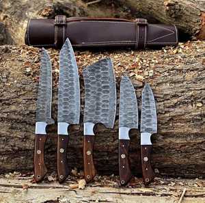 Premium Damascus Steel Chef <b>Knife</b> <b>Set</b> with Wood Handle Design for Home Kitchen Cooking Food Preparation Chef <b>Knife</b> <b>Sets</b> - Product Image 1