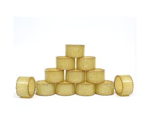 <b>Circle</b> Round Resin Napkin <b>Ring</b> Gold Rim Design Wholesale Price Home Hotel Wedding Restaurant Resin Napkin <b>Ring</b> - Product Image 1