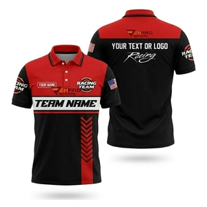 Concevez vos propres polos de course personnalisés, polos de course à manches courtes, polos d'équipe de course F1, vêtements de course automobile - Product Image 6