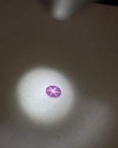 Zafiro estrella rosa natural de primera calidad, sin calor ni tratamiento, 6 rayos, cabujón de zafiro estrella. - Product Image 3