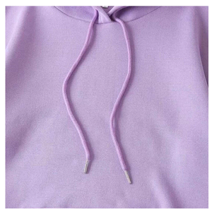 Sudadera con Capucha Extra Grande para Mujer, Color Morado Sólido, Tejido de Algodón Transpirable, con Bolsillos, Ropa de Invierno - Product Image 4