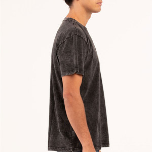 Camiseta de Moda Estampada 100% Algodón para Hombre, Lavado Ácido, Cuello Redondo, Corte Holgado, Alta Calidad - Product Image 3