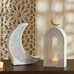 Decoraciones de Mesa para el Ramadán 2027, Diseño de Luna y Mezquita, Portavelas Metálicos, Faroles, Venta al Por Mayor - Product Image 2