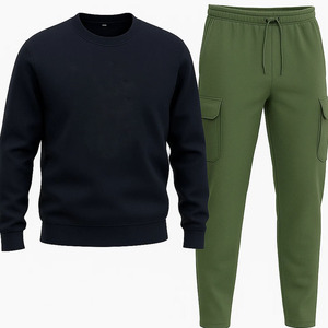 Conjunto Deportivo para Hombre, Chaqueta con Cierre Completo y Pantalones, Ropa Deportiva para Entrenamiento, Running, Ejercicio, Casual, Corte Regular - Product Image 3