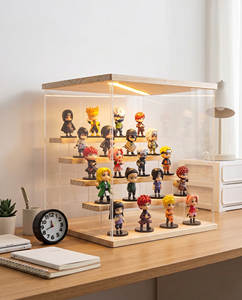Premium Clear Acrylic 4-Step Dustproof <b>Storage</b> <b>Box</b> for Toys and Figures Portable Stackable Display Case for Retail and Models - Product Image 5