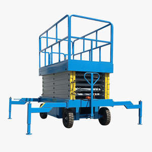 Plataforma Elevadora de Tijera Hidráulica Móvil, Plataforma de Trabajo Aérea, Mesa Elevadora de Tijera Eléctrica de Alta Resistencia - Product Image 1