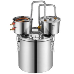 Distillatore d'Alcol a Doppio Condensatore 3 Galloni/11,4 L in Acciaio Inossidabile con Serpentina in Rame a Raffreddamento Rapido per Kit di Distillazione Domestica - Product Image 4