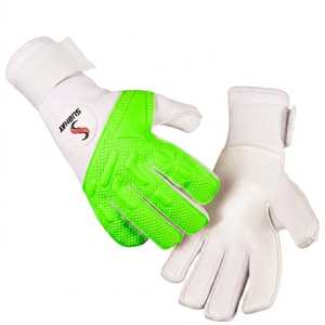 Guantes de Portero de Fútbol Subhay, Dedos Completos, Blancos y Verdes, Palma de Silicona Antideslizante, Correa de Muñeca Ajustable, Unisex, Equipo Deportivo - Product Image 5