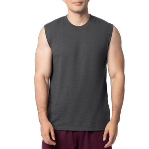 Chemises sans manches 100% coton, très demandées, prix de gros, vêtements de sport et d'été pour hommes - Product Image 1