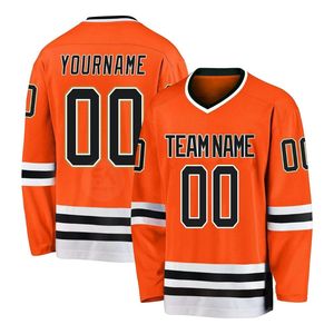 Camiseta Profesional de Hockey sobre Hielo en Blanco y Negro, Ligera, Transpirable, que Absorbe la Humedad, de Manga Larga, Uniforme Deportivo para Equipo - Product Image 6
