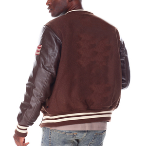 Chaqueta Universitaria Clásica para Hombre, Estilo Letterman, Tejido de Lana Resistente con Mangas en Contraste, Prenda Exterior Cálida y Elegante - Product Image 3