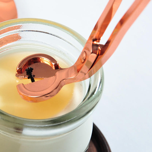 En gros Ciseaux coupe-mèches creux pour bougies en acier inoxydable électroplaqué noir, argent, or rose, à long manche, Outils d'entretien des bougies - Product Image 6