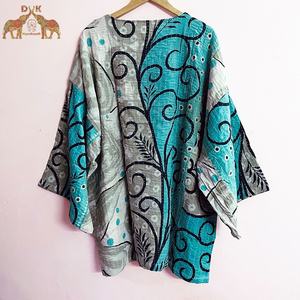 Wholesale Indian Cotton Printed Handmade Kantha <b>Kimono</b> Beach Coverlet Vintage <b>Kimono</b> Women Beach Wear Kaftan Vintage Jacket - Product Image 5