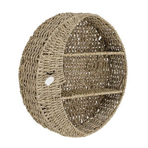 Cute hot air balloon seagrass wall shelf kid handwoven rattan wicker <b>shelves</b> nursery toy organizer <b>storage</b> <b>baskets</b> wholesale - Product Image 3