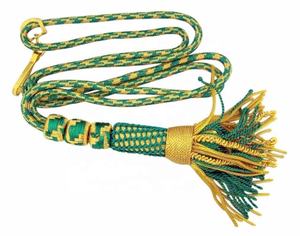 Black Gold <b>Braided</b> Embossed Rope Tassel Metal Hook Fashion <b>Accessory</b> Church Vestments Religious Garments Decoration Premium 100% - Product Image 4