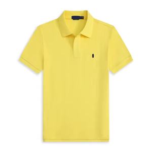 Men's <b>Dark</b> <b>Green</b> Short Sleeve Cotton Pique <b>Polo</b> <b>Shirt</b> Solid Color Casual Breathable Front Logo Design - Product Image 6