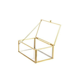 Handcrafted Designer Brass & Glass Jewelry <b>Box</b> with Custom Color and Logo Elegant Minimal <b>Luxury</b> Storage for Women & Girls - Product Image 2