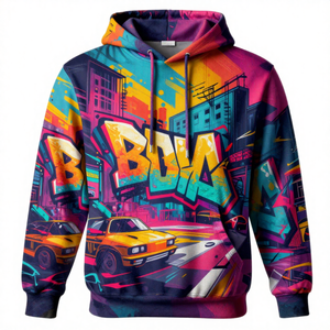 เสื้อฮู้ดฟลีซหนา 500 GSM สำหรับฤดูหนาว พิมพ์ลาย DTG ผ้าโพลีเอสเตอร์/ไนลอน แบบสวมหัว มีบริการ OEM/ODM รับผลิตแบรนด์ส่วนตัว พร้อมปักลาย - Product Image 1