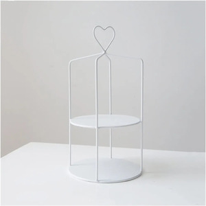 Elegante Soporte de Dos Niveles Plateado para Postres, Torre de Exhibición para Decoración de Pasteles, Soportes para Cupcakes para Servir en Buffet - Product Image 4