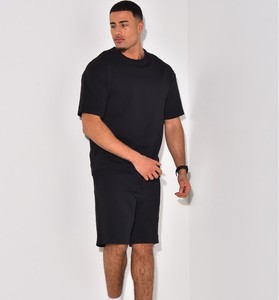 Ensemble t-shirt et short d'été pour homme, tissu satiné 100% fibre de bambou - Product Image 2