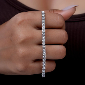 Pulsera de tenis de 15 diamantes cultivados en laboratorio para mujer, certificada por IGI, oro de 14K, elegante, para bodas y fiestas, regalo de joyería - Product Image 2