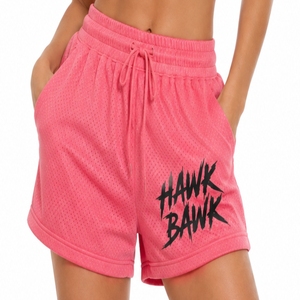 <b>Women</b> Mesh <b>Shorts</b> Lightweight Casual Drawcord Style <b>Elastic</b> Drawcord <b>Waist</b> Relaxed Comfort Fit Lightweight Summer Style <b>Shorts</b> - Product Image 1