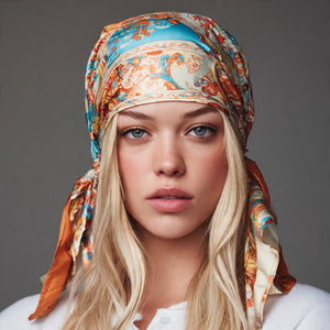 Durags en Soie Imprimés Personnalisés, Bonnets de Pirate à Longue Queue, Bandanas Imprimés, Accessoires de Mode pour Cheveux, Coiffes pour Femmes - Product Image 3