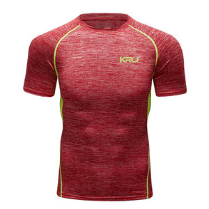 Camiseta Deportiva Ligera de Compresión, 100% Algodón Ecológico, Secado Rápido, Tejido Transpirable y Elástico para Ejercicio Físico - Product Image 1