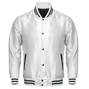 Veste universitaire marron pour homme, couleur unie, polyester, col montant, décontractée, pour l'automne, coupe classique, fermeture boutonnée, rayures sur les manches - Product Image 5