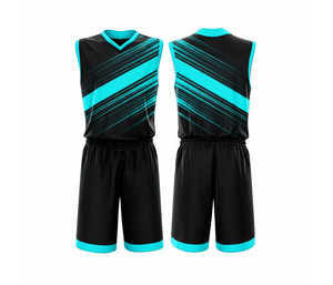 Custom Youth Basketball Uniform Sublimation Jersey Shorts Set for Dry Breathable Polyester Jersey And Shorts For <b>Men</b> Women - Product Image 2