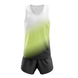 Uniforme de Running sin Mangas para Mujer con Degradado de Color y Pantalones Cortos, Conjunto Deportivo Transpirable de Poliéster para Todas las Temporadas, Ropa Deportiva para Adultos - Product Image 4