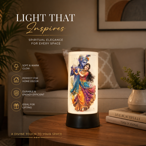 Radha Krishna LED Night <b>Lamp</b> Acrylic Spiritual Table Light <b>USB</b> Touch Decorative Bedside Janmashtami Diwali Gift Home Temple Room - Product Image 2
