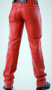 Pantalon en cuir moderne pour homme, taille mi-haute, décontracté, léger, respirant, finition douce pour un style quotidien et les soirées - Product Image 2