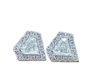 Pendientes de moissanita en forma de diamante para mujer, Boda nupcial, perla, Baguette, racimo, declaración, Halo, tachuelas elegantes, regalo para ella - Product Image 1