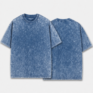 T-shirt Premium en Coton 100% Délavé à l'Acide, Coupe Oversize, Écologique, Respirant, Anti-Plis, Séchage Rapide, Manches Courtes, Coupe Courte - Product Image 1