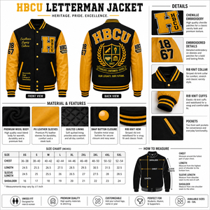 Custom Made HBCU <b>Letterman</b> <b>Jacket</b> Vintage <b>letterman</b> <b>Jacket</b> with Patchwork for Men & Women OEM HBCU Varsity <b>Jacket</b> Custom made - Product Image 3