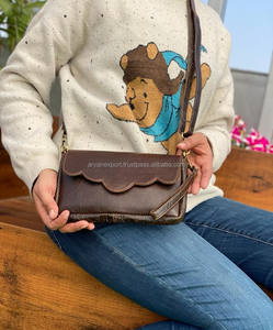 Recién llegado, bolsos cruzados de cuero genuino con estilo occidental, bolso de mano, bolsos cruzados de cuero genuino de diseñador único para mujer - Product Image 2