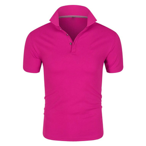 Camiseta Roja de Manga Corta para Hombre, Tejida, 100% Algodón, Antiarrugas, Informal, para Golf, Tenis, Deportes, Servicio OEM, Personalizada - Product Image 5