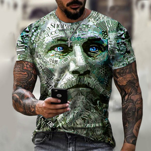 Camiseta Deportiva Casual para Hombre, Diseño Exclusivo, Verano, Transpirable, Estampado Digital 3D, Nueva Llegada - Product Image 3