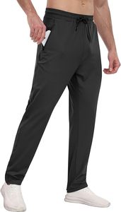 Casual Mid Waist Eco-Friendly Waterproof Fleece <b>Jogger</b> Pants with <b>Zip</b> <b>Pocket</b> Casual Sweatpants - Product Image 2